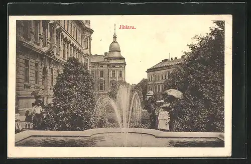 AK Jihlava, Springbrunnen im neuen Stadtteil