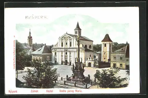 AK Kysperk, Zamek, Kostel, Socha panny Marie