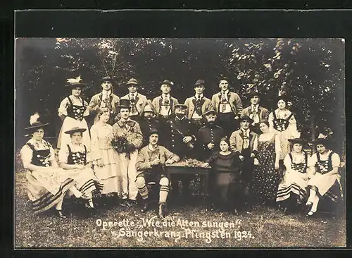 AK Operette Wie die Alten sungen vom Sängerkranz Pfingsten 1924