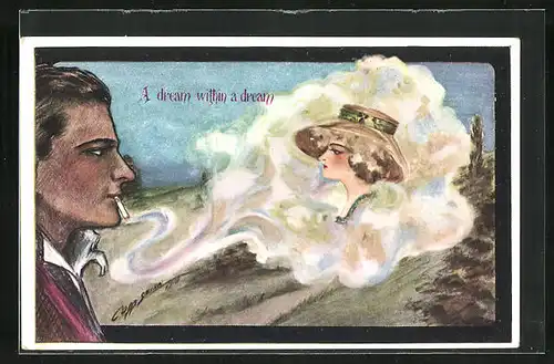 Künstler-AK A dream within a dream, Metamorphose