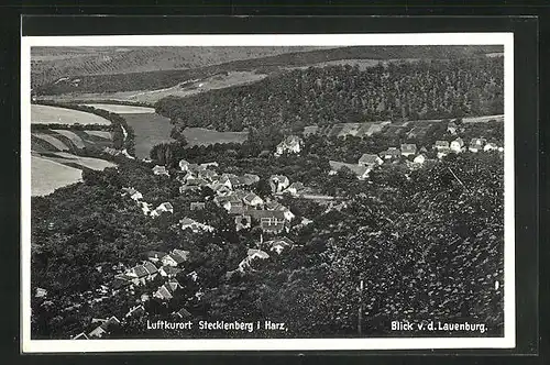 AK Stecklenberg i. Harz, Blick von der Lauenburg auf den Ort