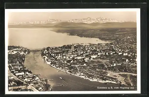 AK Konstanz a. B., Teilansicht, Fliegeraufnahme