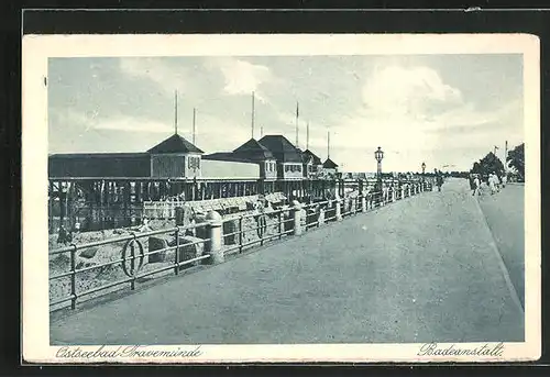 AK Travemünde, Promenade an der Badeanstalt