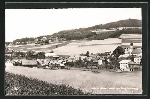 AK Rimbach /Bayer. Wald, Panorama mit Burg Lichtenegg