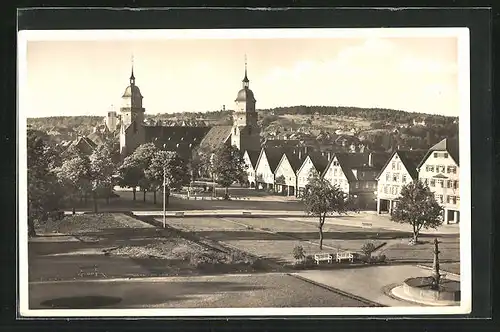 AK Freudenstadt im Schwarzwald, Marktplatz mit Kirche