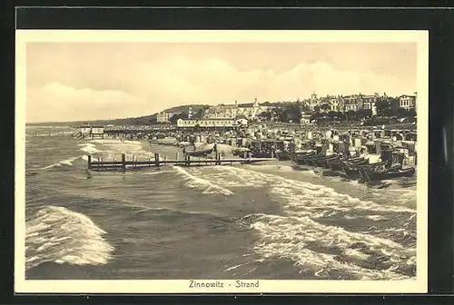 AK Zinnowitz, Strand mit Booten
