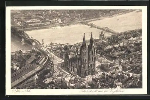AK Köln a. Rh., Totalansicht aus der Vogelschau