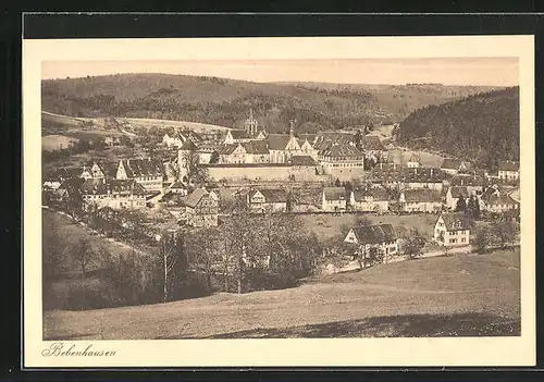 AK Bebenhausen, Gesamtansicht vom Ort mit Umgebung