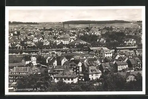 AK Schwenningen a. N., Totalansicht vom Ort