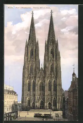 AK Köln, Dom von der Westseite