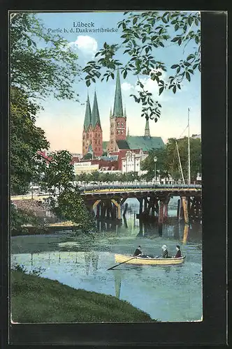 AK Lübeck, Partie b. d. Dankwartsbrücke