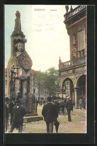 AK Bremen, Roland, Denkmal