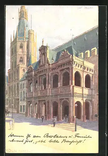 Künstler-AK Köln, Portal vom Rathaus