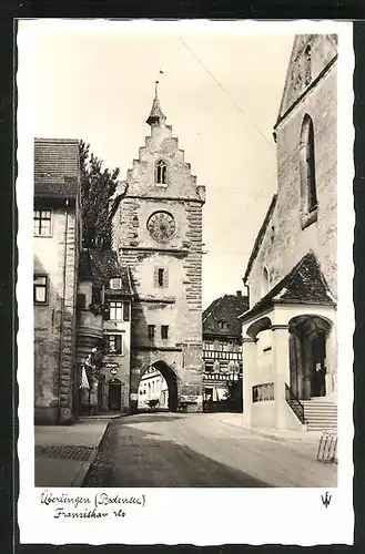 AK Überlingen /Bodensee, Strasse am Franziskanertor