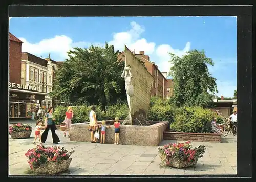 AK Elmshorn, Florabrunnen am Holstenplatz