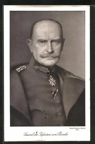 AK Portrait vom General der Infanterie von Beseler in Uniform