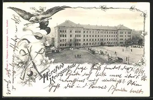 AK Hersfeld, Kriegsschule aus der Vogelschau