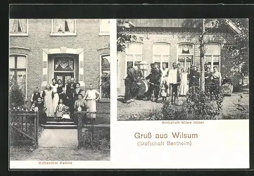 AK Wilsum, Gasthaus Witwe Hölter, Hofbesitzer Damink