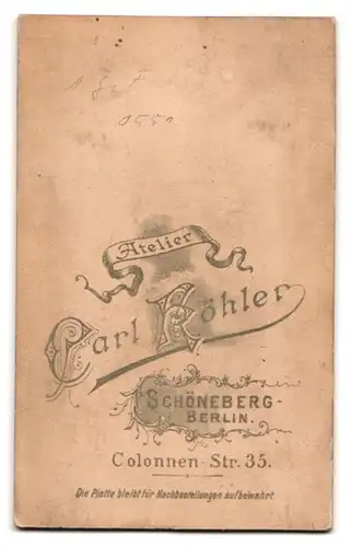 Fotografie Carl Köhler, Berlin-Schöneberg, Colonnenstrasse 35, Soldaten mit Orden, 1. Garde zu Fuss