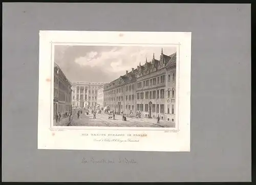 Stahlstich Berlin, Die Breite Strasse, montiert, um 1870, gez.: C. Würbs, Stich: E. Hofer, 22.5 x 31.5cm