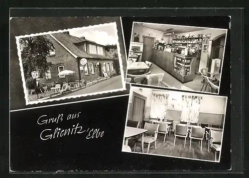 AK Glienitz /Elbe, Gasthaus Am Wacholder, Elbuferstrasse