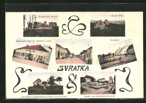 AK Svratka, Obchodni dum fy. Antonin Loub, Namesti