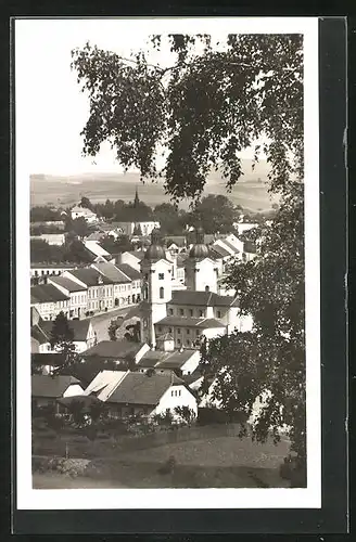 AK Bystrice nad Pernst., Teilansicht mit Kirche