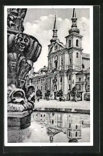 AK Iglau, Wasserkasten am Masarykplatz