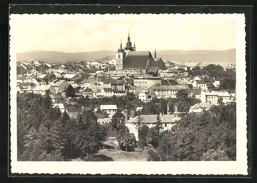 AK Iglau, Stadtansicht im Sonnenschein