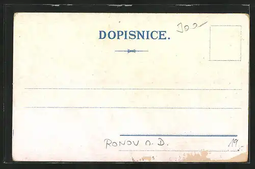 Lithographie Ronov n. D., Panorama, U sv. Krize