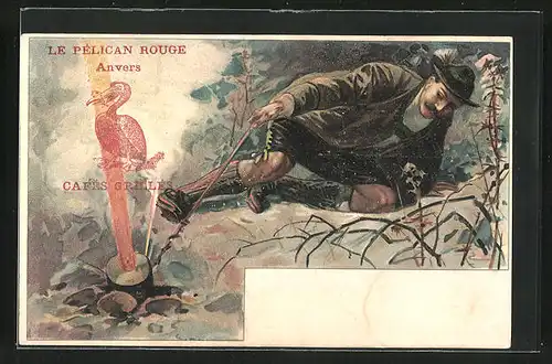 Künstler-AK Schütze zündet einen Mörser