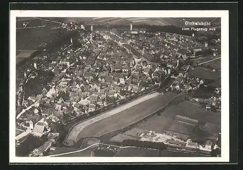 AK Dinkelsbühl, Fliegeraufnahme vom Ortskern