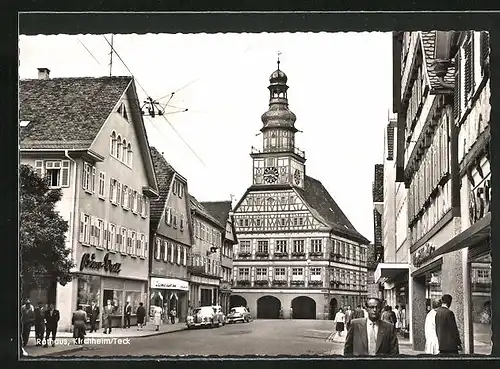 AK Kirchheim /Teck, Strassenpartie am Rathaus