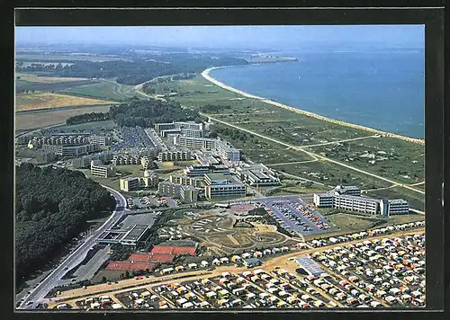 AK Weissenhäuser Strand, Fliegeraufnahme mit Hochhäusern