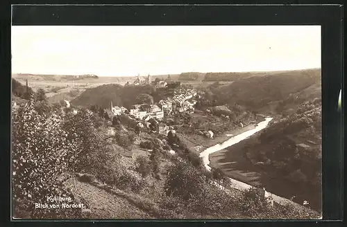AK Kyllburg, Blick auf den Ort von Nordost