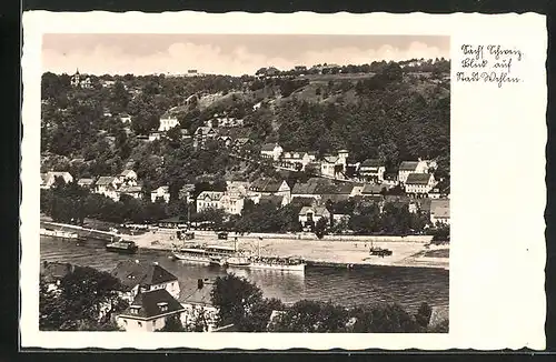 AK Wehlen /Sächs. Schweiz, Blick auf den Ort