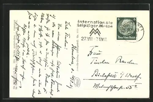 AK Konstanz a. B., Teilansicht vom Flugzeug aus