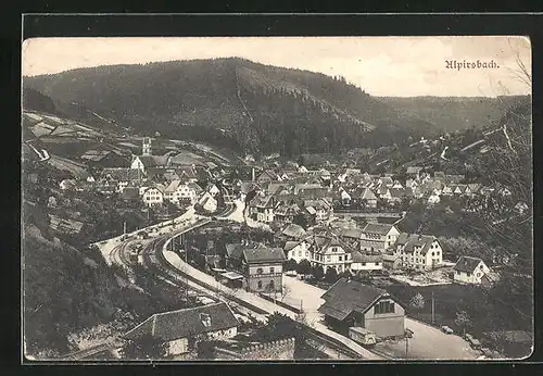 AK Alpirsbach, Teilansicht mit Strassenpartie