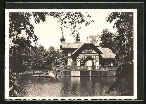 AK Freiberg i. Sa., Gasthaus Schwanschlösschen