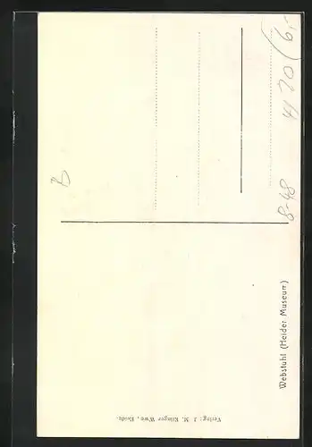 AK Frau beim Weben eines Teppichs