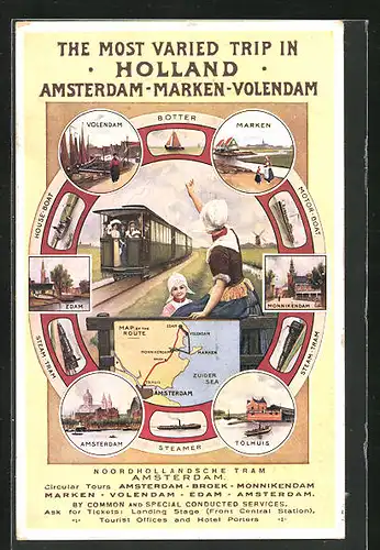 AK Tourismus in Holland, Amsterdam, Marke, Volendam