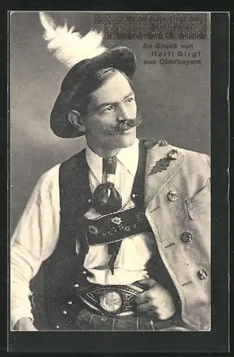 AK Oberbayern, Hartl Girgl in Tracht