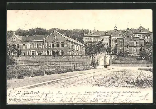 AK M.-Gladbach, Oberrealschule und höhere Töchterschule