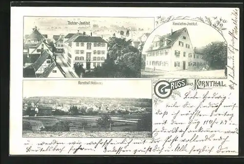 AK Kornthal, Töchter-Institut, Hoss`sches Institut, Gesamtansicht