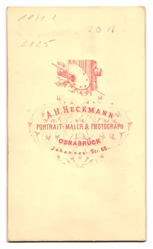 Fotografie A. H. Heckmann, Osnabrück, Johannes-Strasse 68, Einjährig-Freiwillig Dienender Uffz., IR 16