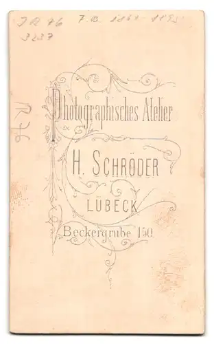 Fotografie H. Schröder, Lübeck, Beckergrube 150, Soldat mit pomadisiertem Haar, IR 76