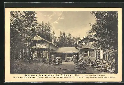 AK Brotterode i. Thür., Restaurant Waldschänke Dreiherrnstein