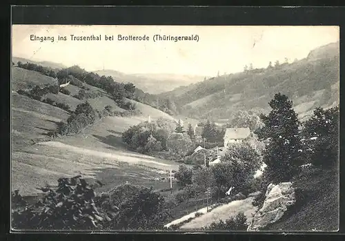AK Brotterode /Thüringer Wald, Haus in Hügellandschaft