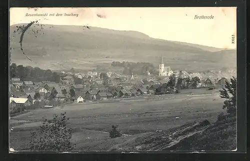 AK Brotterode, Gesamtansicht mit dem Inselberg