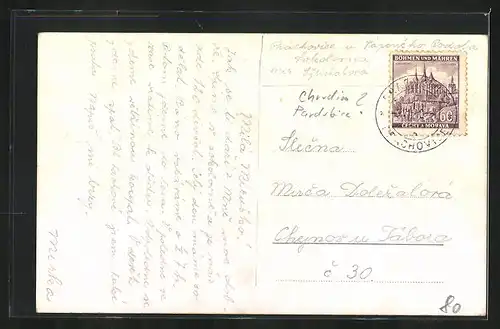 AK Prachovice, Totalansicht vom Dorf